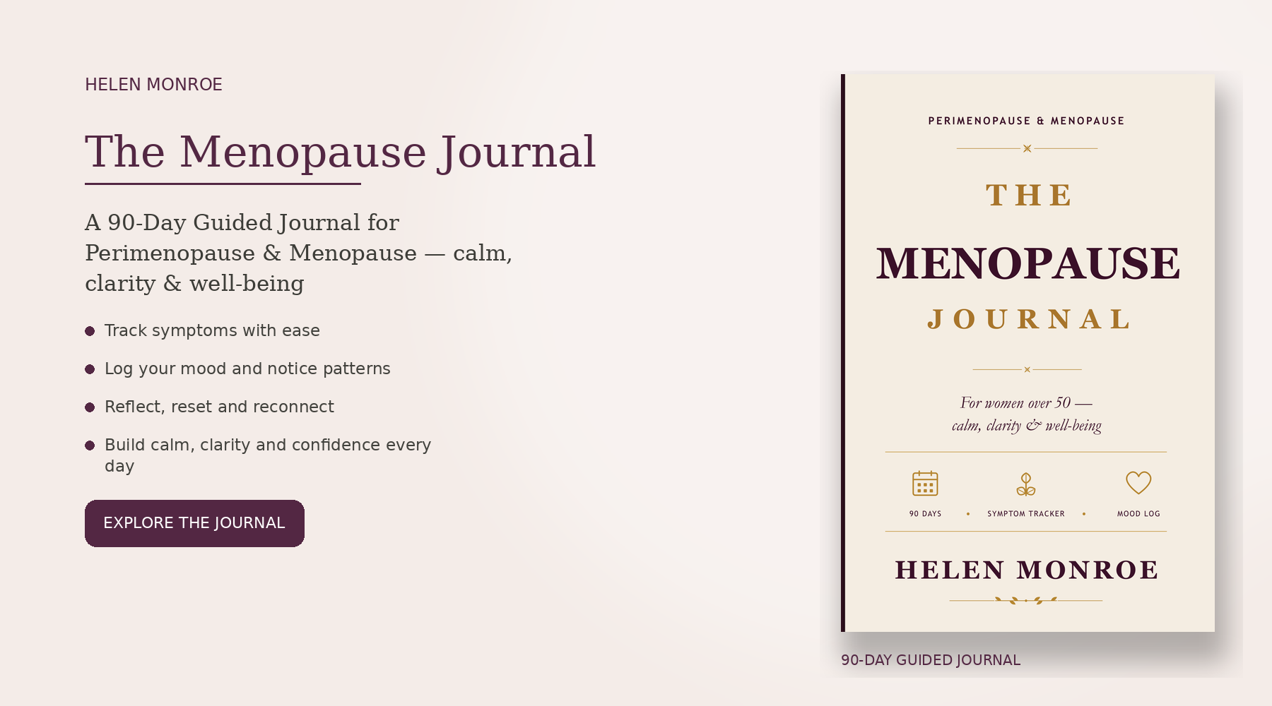 The Menopause Journal — 90-day guided journal for symptom tracking, mood and emotional well-being